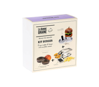 Kit de hambúrgueres La Bonne Graine - Cortador de batatas fritas, prensa de bife picado e 4 formas de pão 2