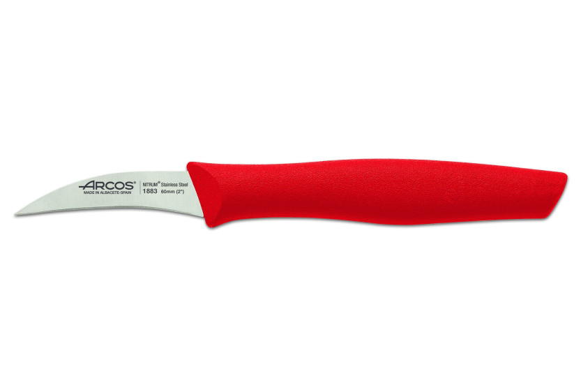 Set mit 2 Messern Arcos Nova Klingen aus rostfreiem NITRUM-Stahl rote Griffe