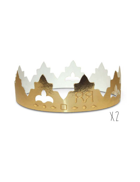 2 gouden galette des rois kransen
