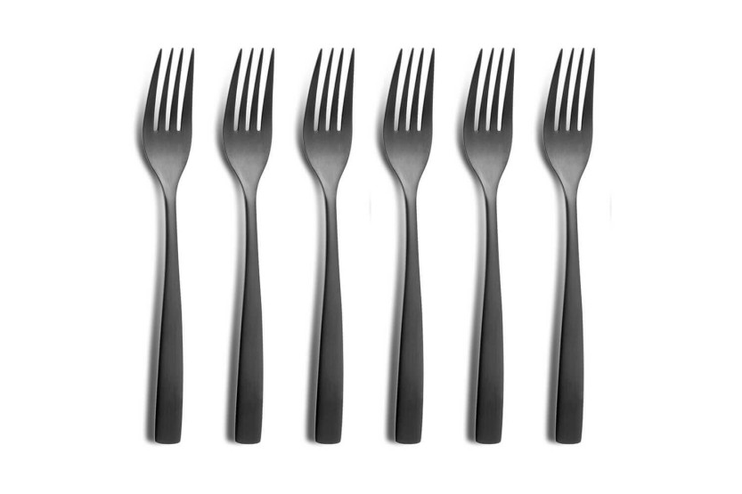 besteckset 24-teilig Comas BCN Colors Schwarz Edelstahl 18/0