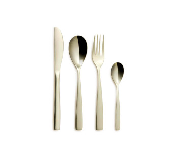 conjunto de talheres 24 peças Comas BCN Colors Champagne em aço inoxidável 18/0