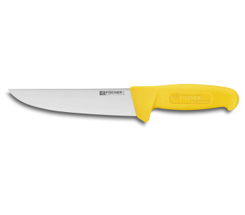 Fischer HACCP professioneel slagersmes 17cm geel handvat