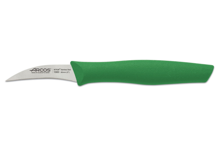 Set van 3 Arcos Nova groentemessen NITRUM stalen bladen groen handvat