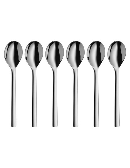 Conjunto de 6 colheres de café WMF Nuova em aço inoxidável 18/10 Cromargan