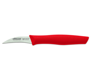 Set van 3 Arcos Nova groentemessen NITRUM stalen lemmeten rood handvat 2