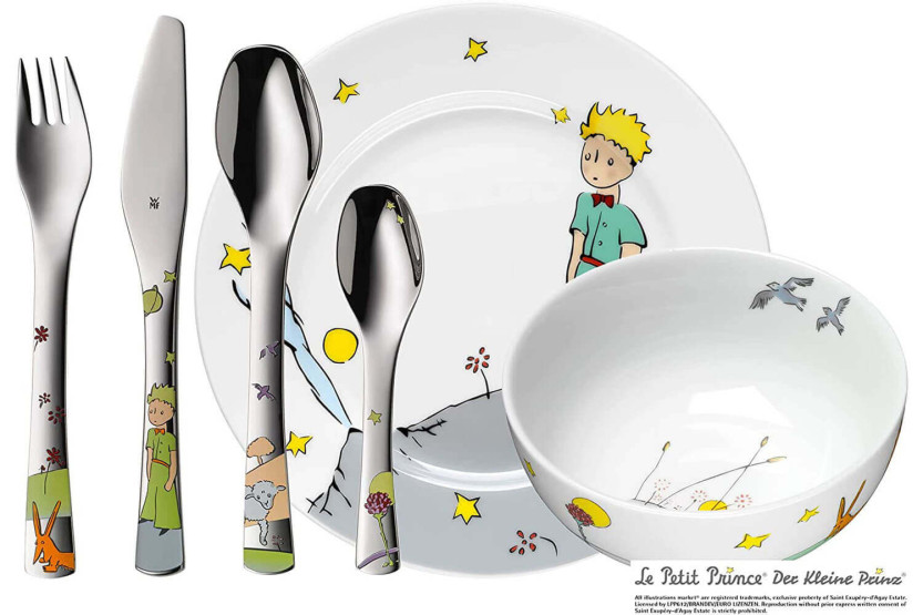 WMF Le Petit Prince -lasten lounasrasia ruostumatonta terästä 18/10 ja posliinia.