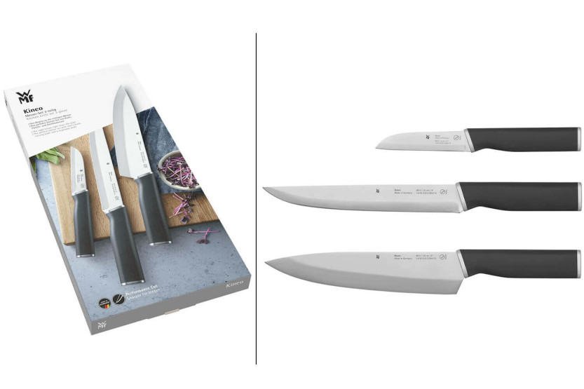 3er-Set WMF Kineo Messer: Office + Schneiden + Chef