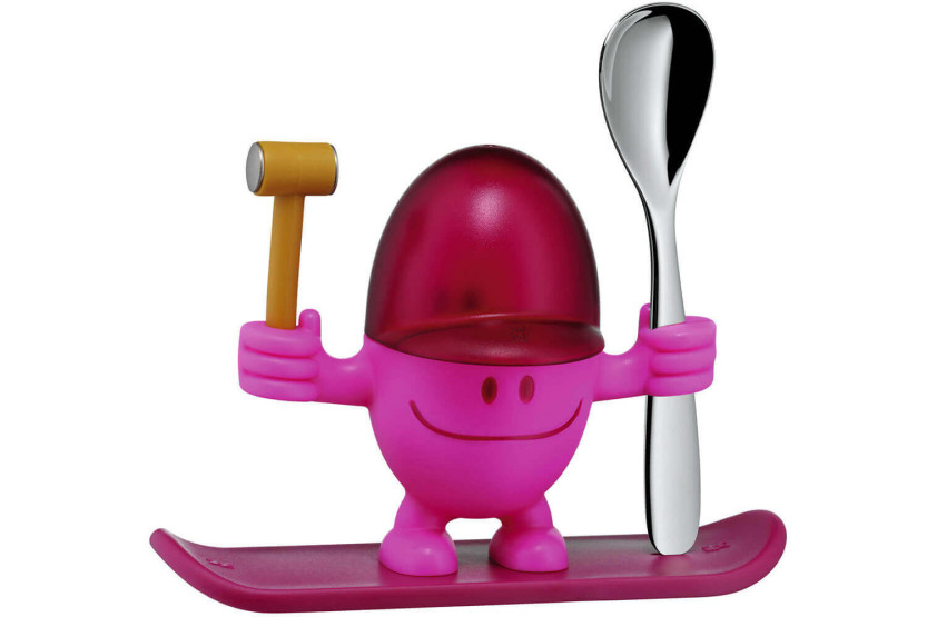 WMF McEgg huevera rosa con cuchara