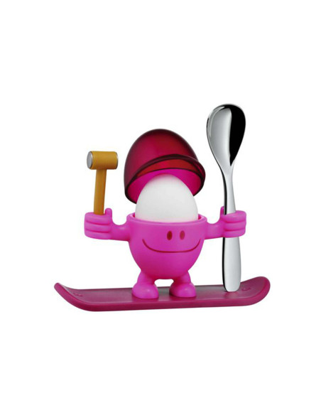 Eierbecher WMF McEgg rosa mit Löffel