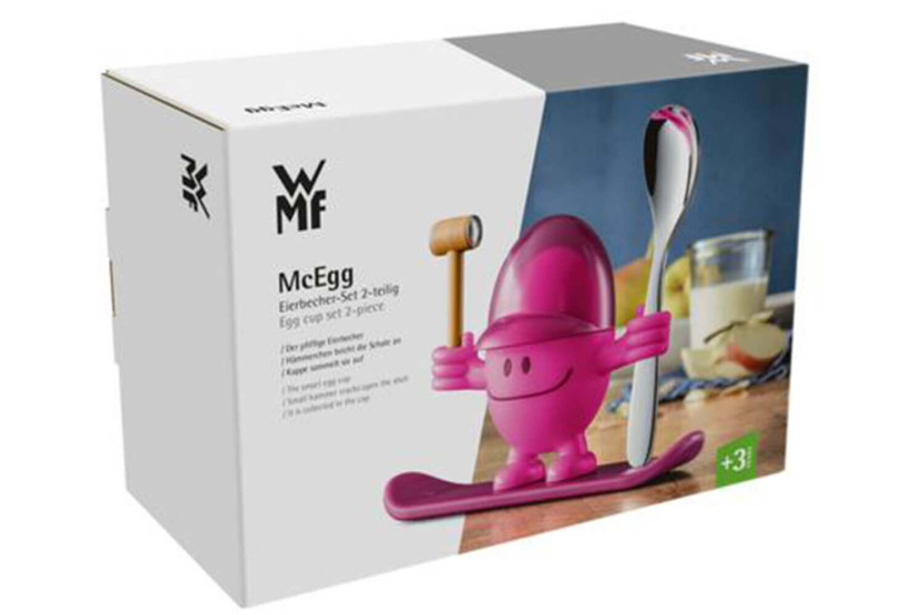 WMF McEgg roze eierdopje met lepel