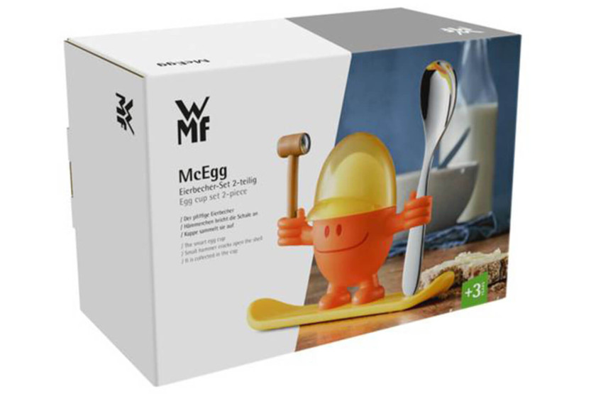WMF McEgg huevera naranja con cuchara