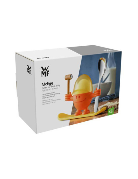 WMF McEgg orange egg cup with spoon