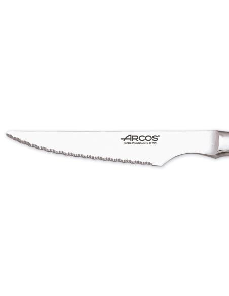 Conjunto de 6 facas Arcos + 6 garfos em caixa, lâminas de uma só peça com micro-dentes
