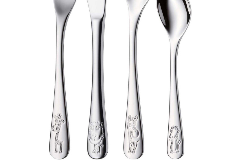 WMF Safari 4-dels børnebestik i 18/10 Cromargan rustfrit stål
