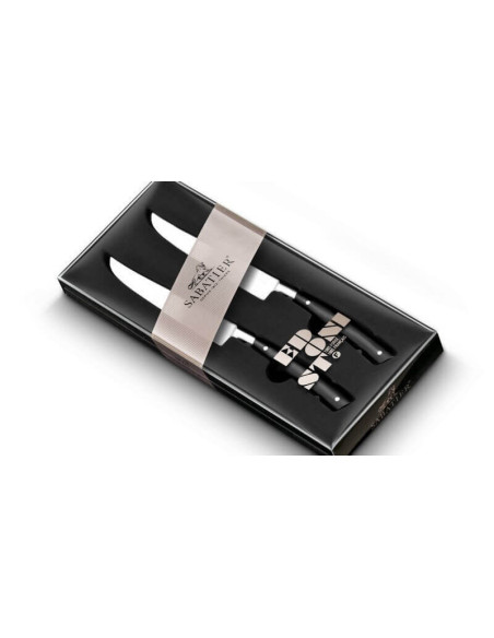 Set di 2 coltelli da bistecca forgiati Sabatier Edonist 12 cm di produzione francese