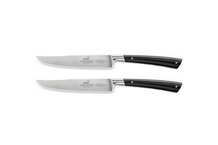Conjunto de 2 facas para bifes Sabatier Edonist forjadas 12cm de fabrico francês