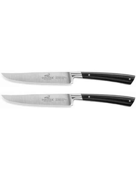 Conjunto de 2 facas para bifes Sabatier Edonist forjadas 12cm de fabrico francês