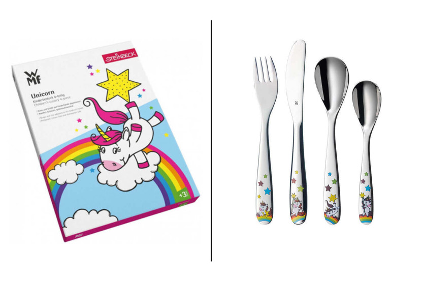 Kinderbesteck 4 tlg. WMF Einhorn aus Edelstahl 18/10 Cromargan