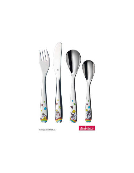 Kinderbesteck 4 tlg. WMF Einhorn aus Edelstahl 18/10 Cromargan