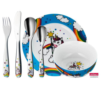WMF Unicorn matlåda för barn 18/10 rostfritt stål och porslin
