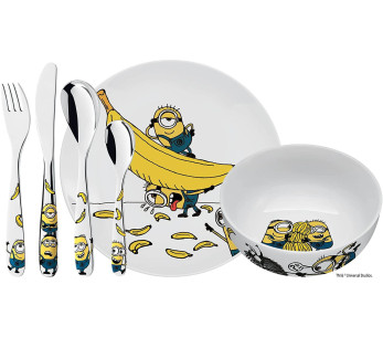 Lancheira para crianças WMF Les Minions em aço inoxidável 18/10 e porcelana