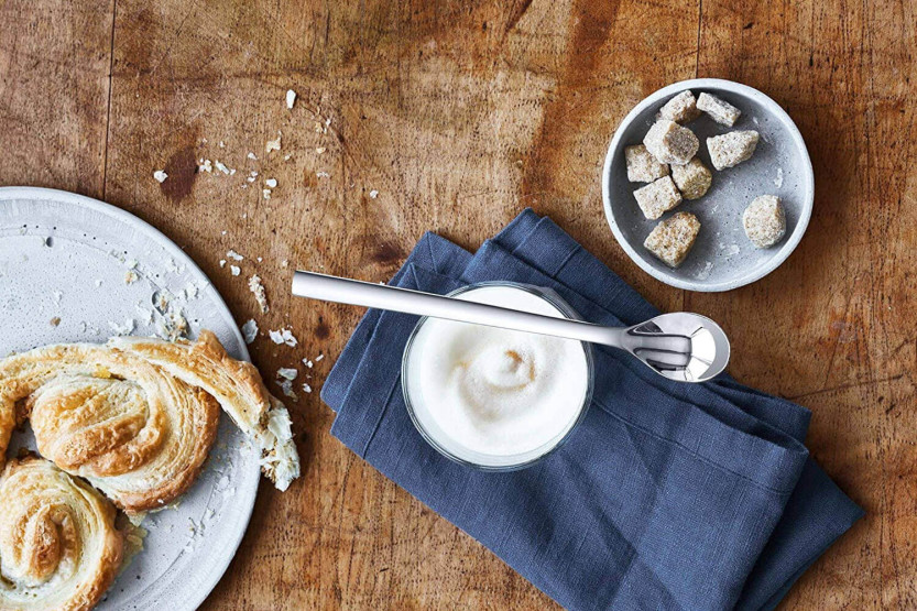 Sett med 6 WMF Nuova latte macchiato-skjeer i 18/10 Cromargan rustfritt stål