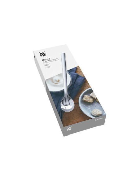 Conjunto de 6 colheres para latte macchiato WMF Nuova em aço inoxidável 18/10 Cromargan