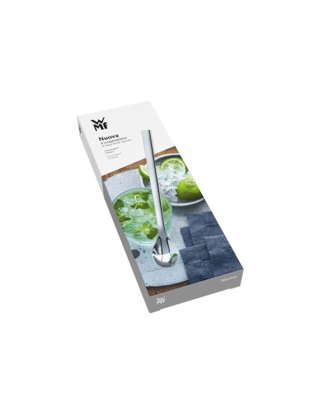 Sæt med 6 WMF Nuova lange drinks-/cocktailskeer i 18/10 Cromargan rustfrit stål
