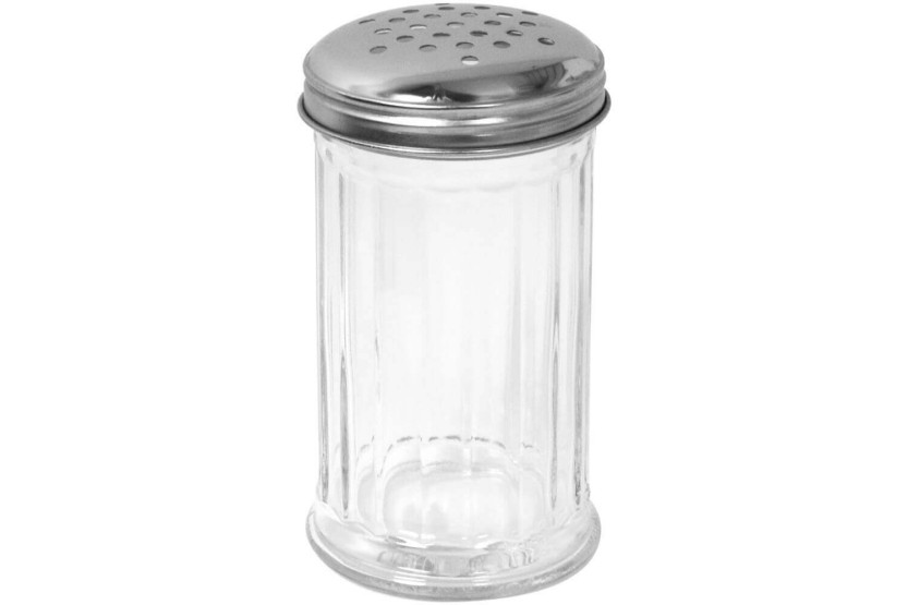 Agitatore per zucchero scanalato da 300 ml in vetro e acciaio inox