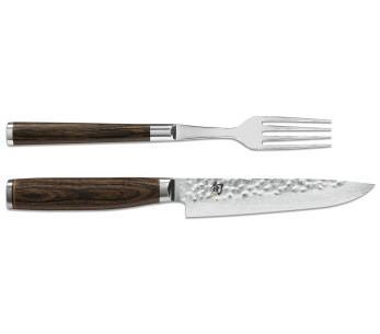 Kai Shun Premier Tim Malzer Juego de cubiertos japoneses cuchillo + tenedor 2