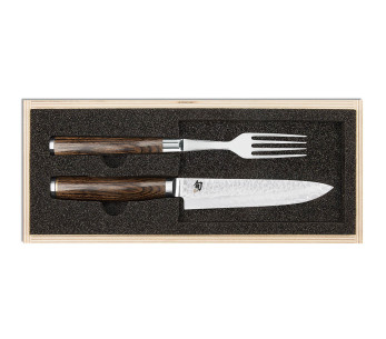 Kai Shun Premier Tim Malzer Juego de cubiertos japoneses cuchillo + tenedor