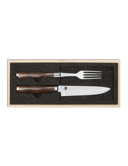 Kai Shun Premier Tim Malzer Set di posate giapponesi coltello + forchetta