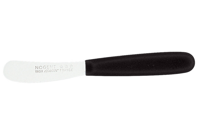 Cuchillo untador Nogent Classic hoja de 6 cm y mango de polipropileno negro