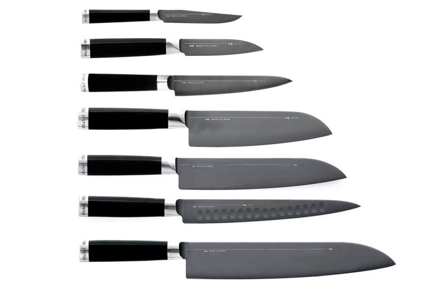 Gaveeske 7 Kai Michel Bras-kniver nr. 1 til 7 i rustfritt stål SG2