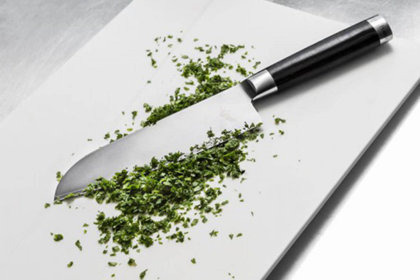Kai Michel Bras 16cm santoku mes n°4 SG2 roestvrij staal + houten schede