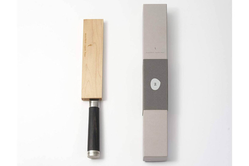Kai Michel Bras n°2 15 cm SG2 fiskekniv i rustfritt stål + treslire