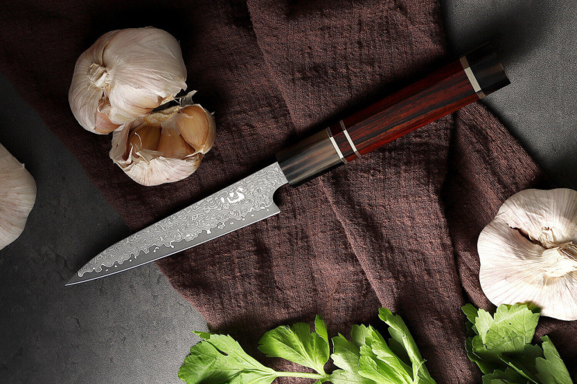 XinCraft VG10-stål damaskus 12 cm Xin Universal-kniv
