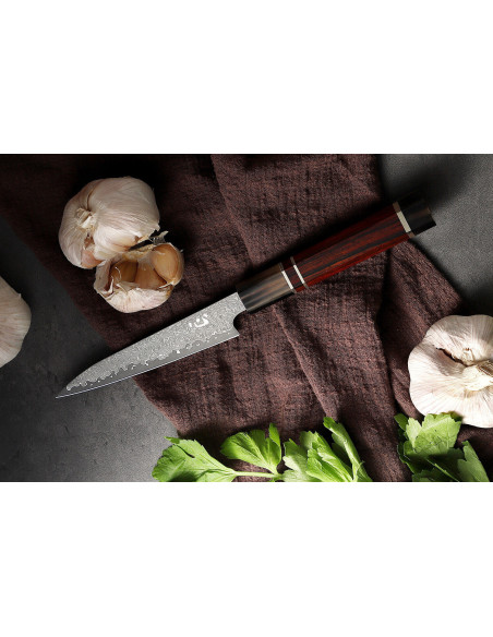 XinCraft 12 cm Xin Universal-kniv i damaskus VG10-stål
