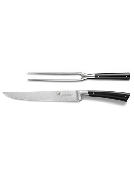 Conjunto de caixa 1 faca de trinchar forjada Sabatier Edonist + 1 garfo