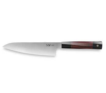 Xin XinCare Cuchillo de cocinero de acero inoxidable de 18 cm con mango rojo