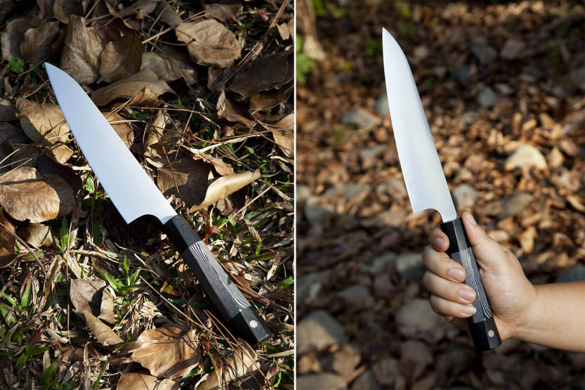 Xin XinCare Kokkekniv i rustfrit stål 18 cm med sort skaft