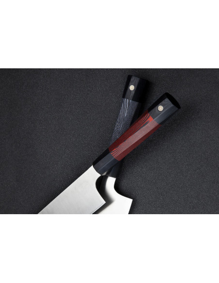 Kokkens kniv kiritsuke Xin XinCare i rustfritt stål 21 cm med svart skaft