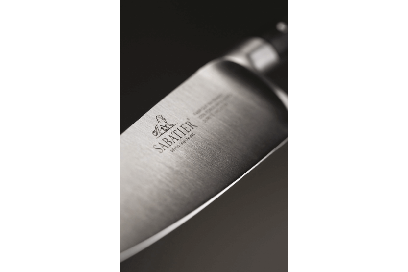 Estuche 1 cuchillo de trinchar forjado Sabatier Edonist + 1 tenedor