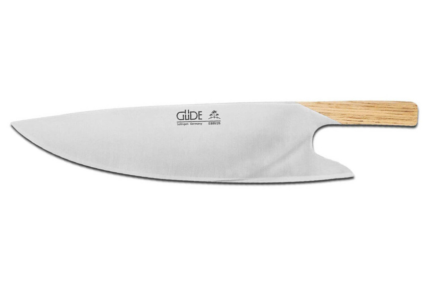 Güde THE KNIFE Faca de cozinha de 26 cm com design exclusivo do cabo em carvalho