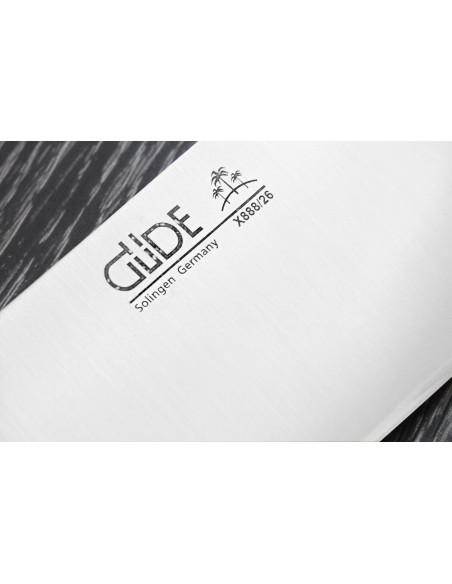 Güde THE KNIFE Faca de cozinha de 26 cm com design exclusivo do cabo em carvalho