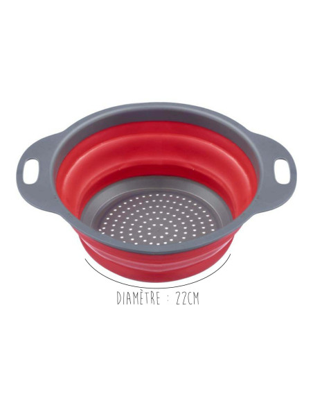 Colapasta pieghevole Westmark ø22cm rosso e grigio
