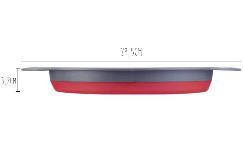 Westmark hopfällbart durkslag ø22cm rött och grått