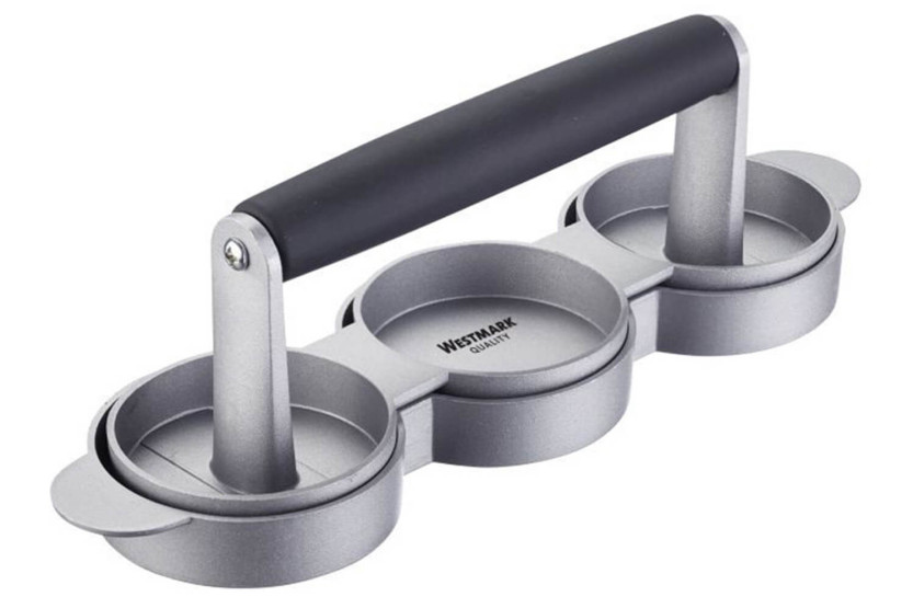 Miniprensa para hamburguesas Westmark Trio de aluminio