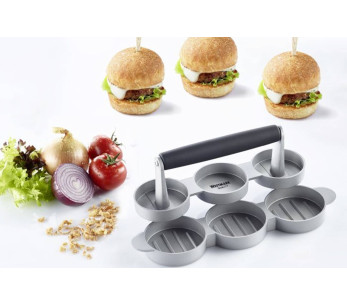 Miniprensa para hamburguesas Westmark Trio de aluminio 2