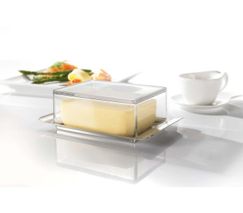 Mantequera Gefu Brunch de acero inoxidable y SAN para mantequilla 250g 2